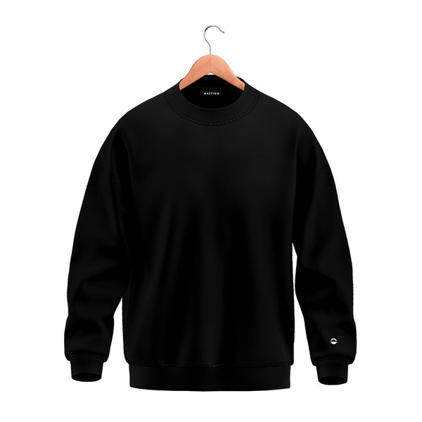 Oversized Sweatshirt -  Black