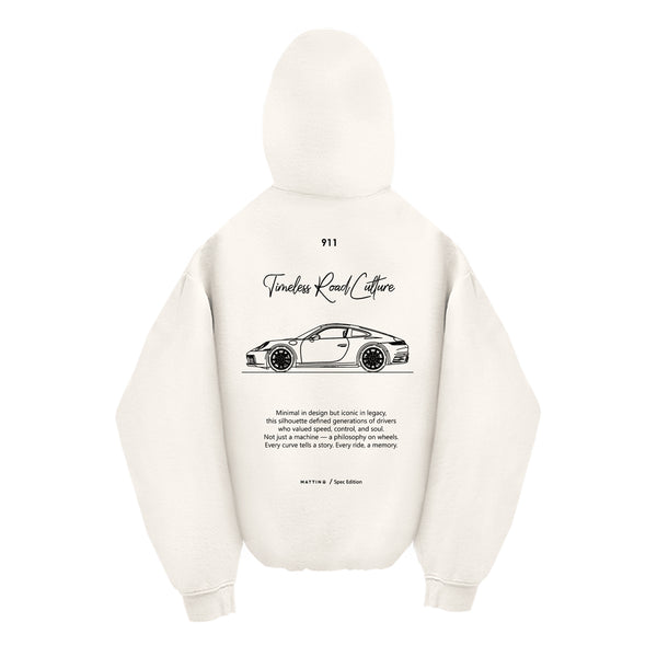 Oversized Hoodie - Milk - 911 Road Culture