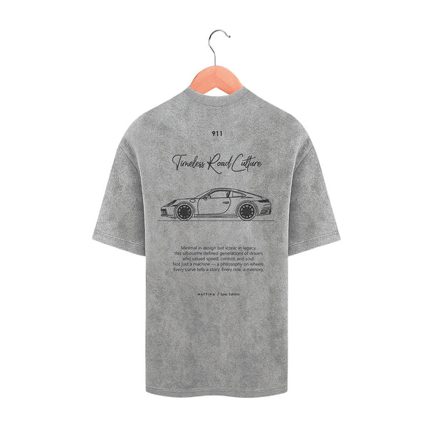T-shirt - Washed Gray - 911 – Road Culture