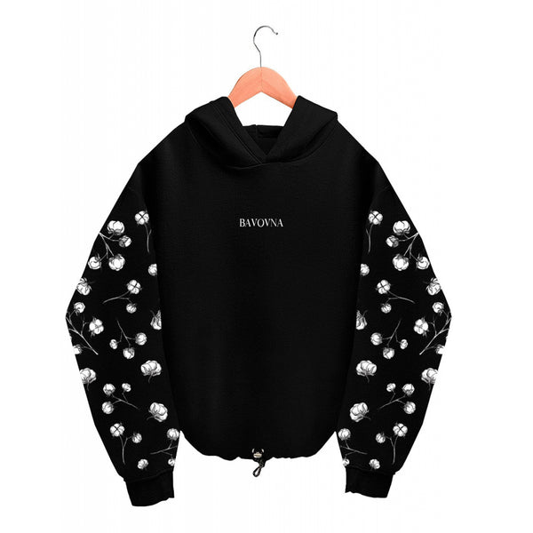 Oversized Hoodie - Black - Bavovna