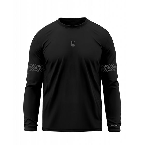 Long Sleeve - Black - Emblem with Ornament