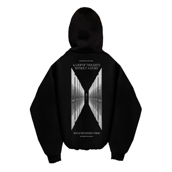 Oversized Hoodie - Black - Who am I?