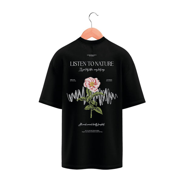T-Shirt - Black - Listen to nature