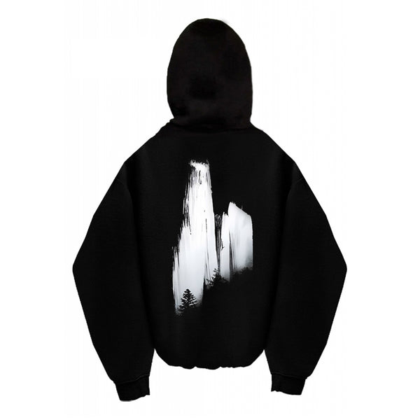 Oversized Hoodie - Black - Forest