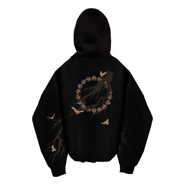 Oversized Hoodie - Black - Roots