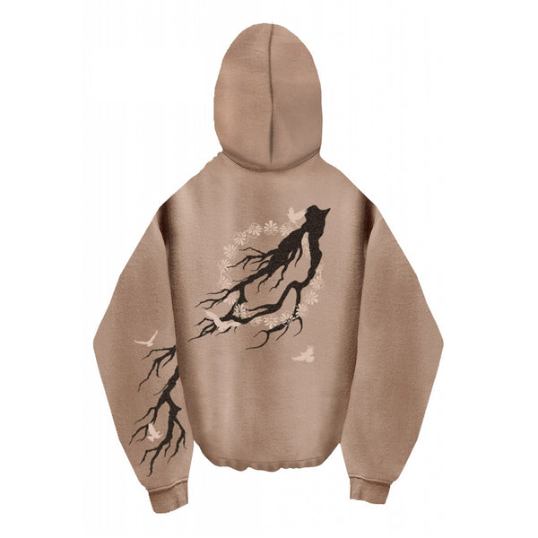 Oversized Hoodie - Beige - Roots