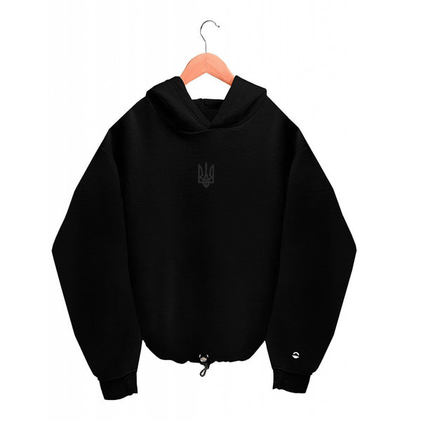 Oversized Hoodie - Black - Emblem