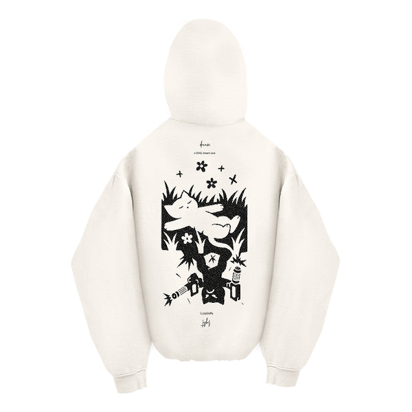Oversized Hoodie - Milk - Dream/Fight