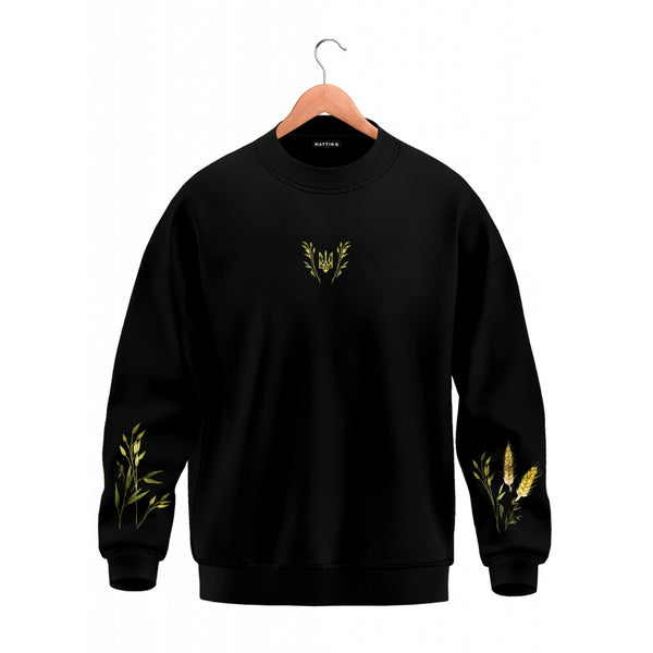 Oversized Sweatshirt -  Black - Rye