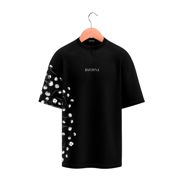 T-Shirt - Black - Bavovna