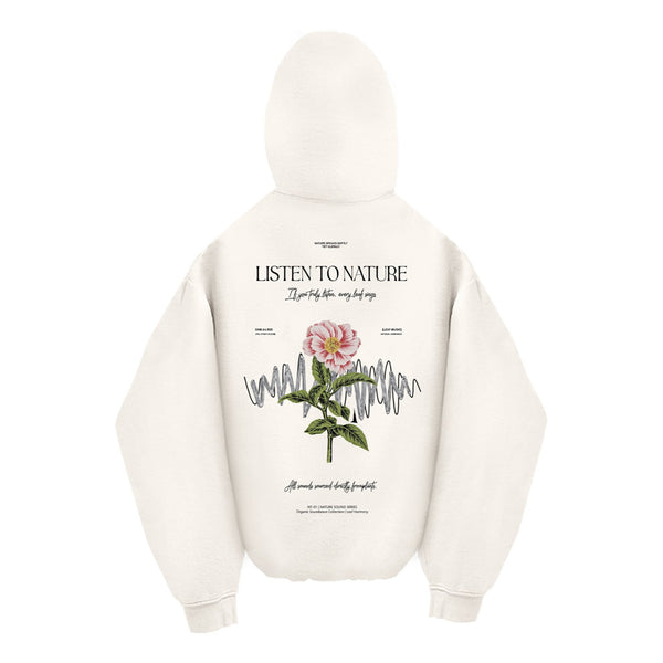 Oversized Hoodie - Milk - Listen to nature
