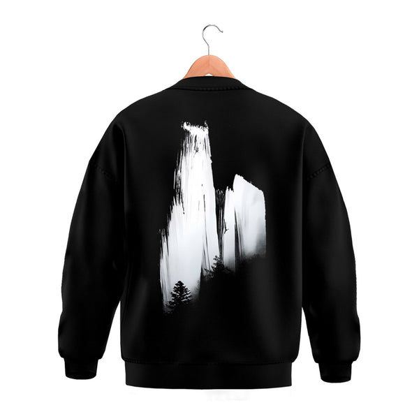 Oversized Sweatshirt -  Black - Forest